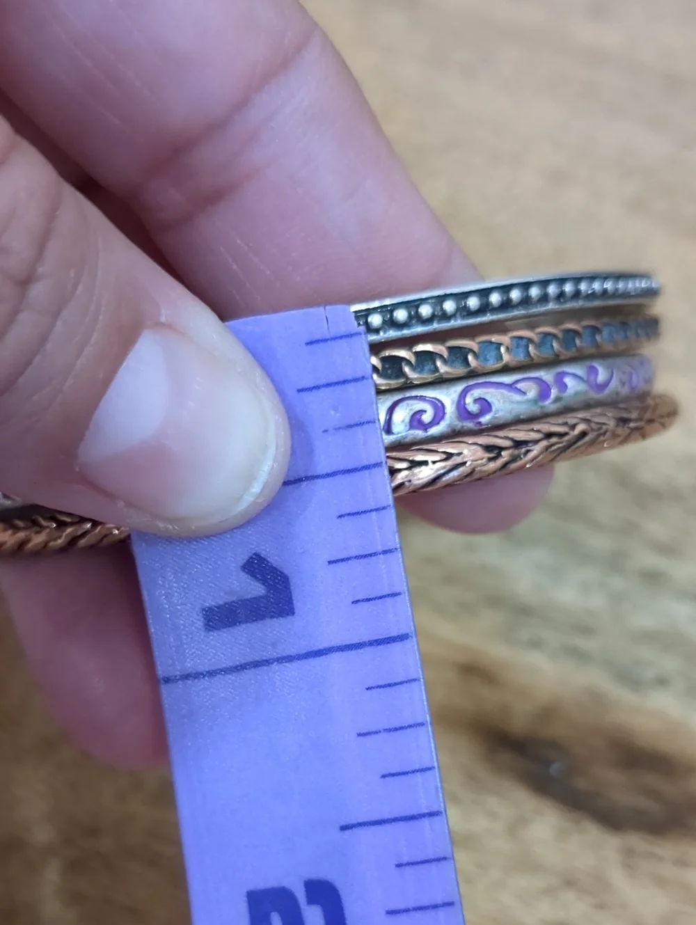 LUCKY BRAND Mixed Metal Floral Charm Bangle Set - Gold & Silver